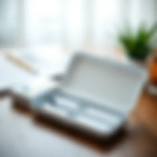 Sleek fertility testing kit on a wooden table