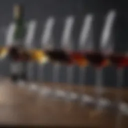 Visual representation of various wine alcohol levels