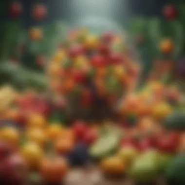 Nutritional Richness of Alive Vitamins A vibrant array of fruits and vegetables symbolizing the nutritional richness of Alive vitamins.