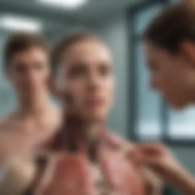 Students Engaged in Anatomical Study A classroom setting with students engaged in anatomical study