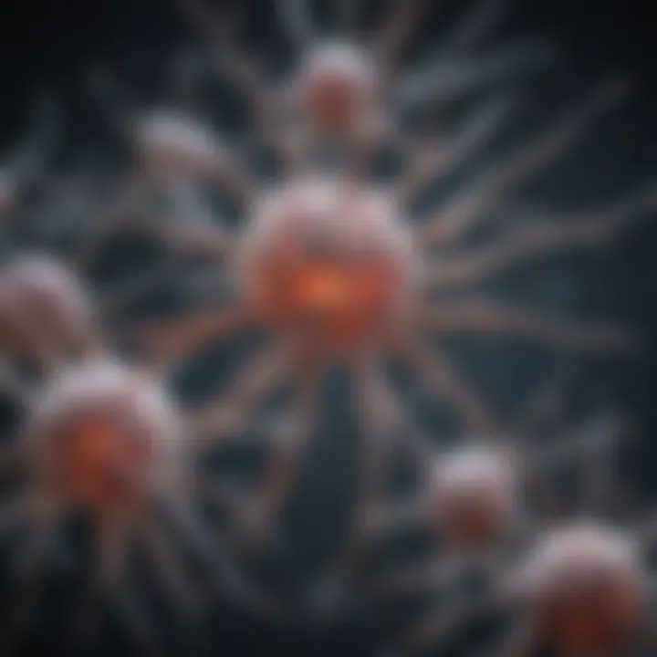 A close-up of brain neurons signaling