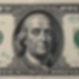 Close-up of a clean dollar bill showing intricate details