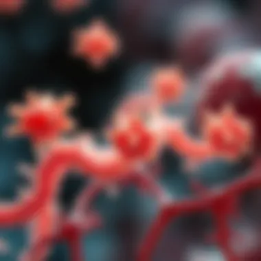 Illustration of gut microbiota with beneficial bacteria