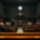 A courtroom illustration depicting the Scopes Trial proceedings