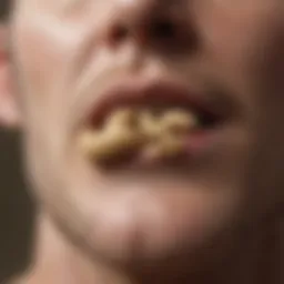 Detailed illustration of cashew rash symptoms