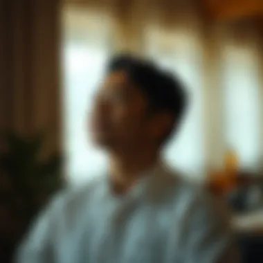 An individual practicing mindfulness and meditation