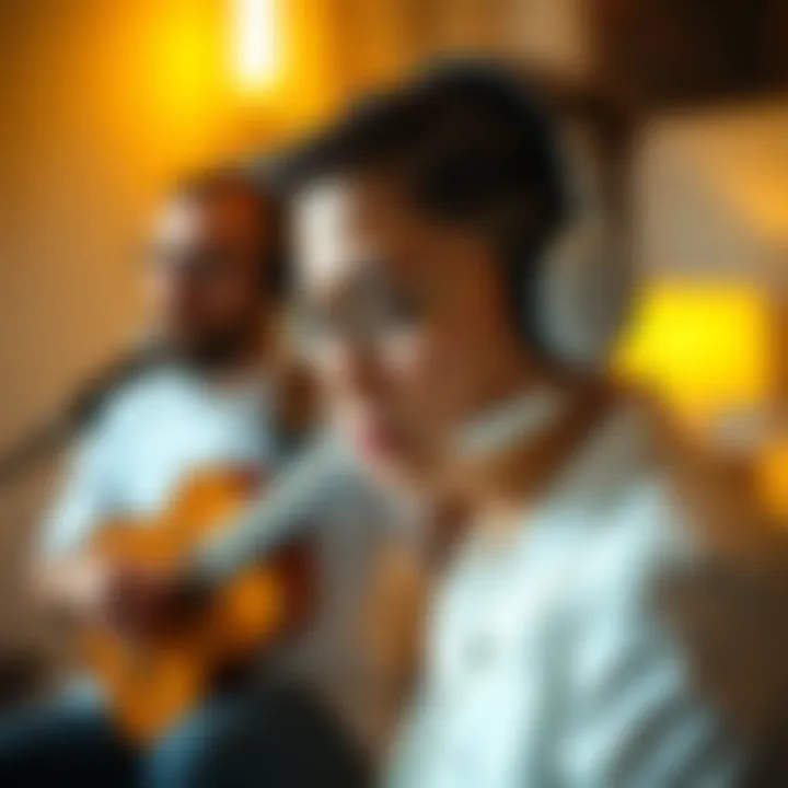 Musical therapy session for ear noise management