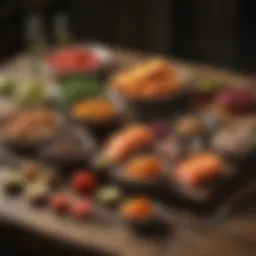 A vibrant selection of omega-3 rich foods on a rustic wooden table
