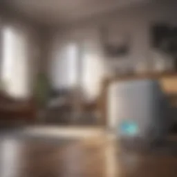 Home kidney dialysis machine in a modern setting