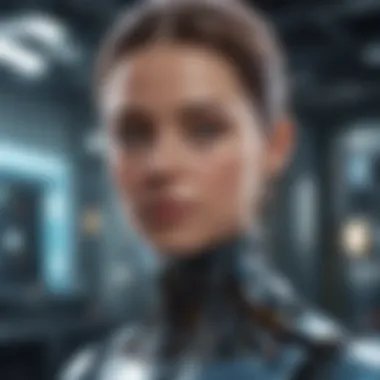 A digital illustration showcasing AI algorithms at work