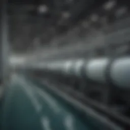 A modern desalination plant with large machinery and pipelines.