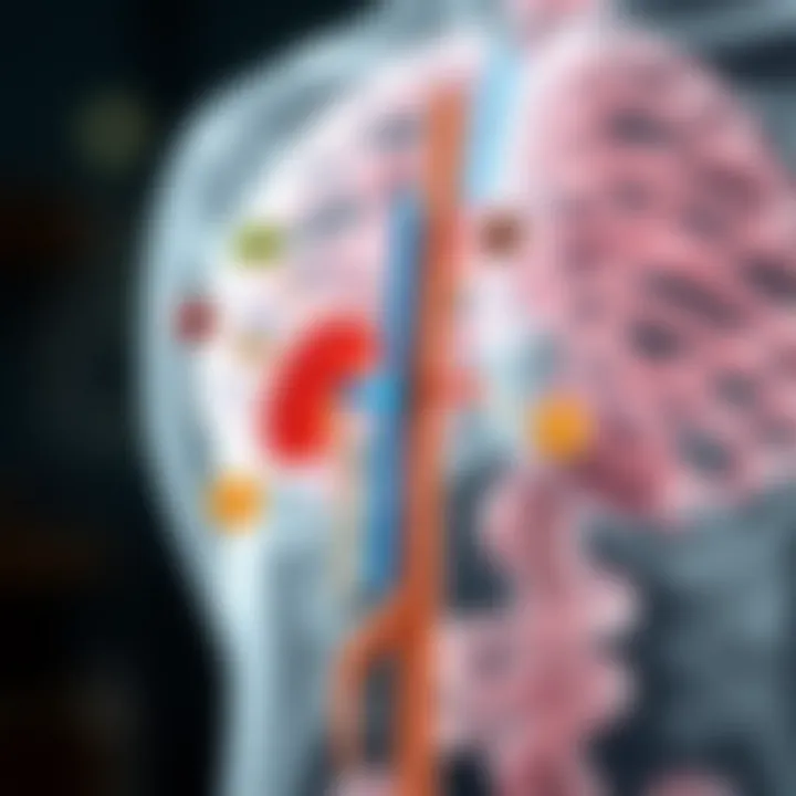 Dietary Adjustments for Prevention Diagram illustrating dietary adjustments for kidney stone prevention.