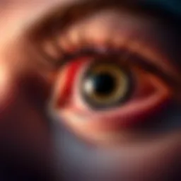 Visual representation of conjunctivitis symptoms