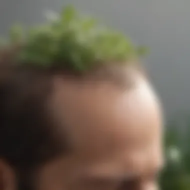 Collection of herbal supplements for hair health