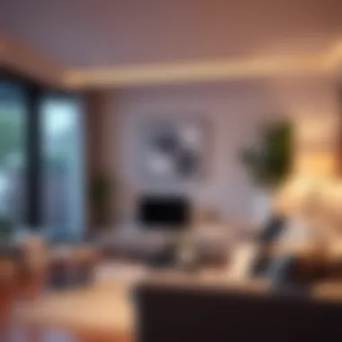 Air purifier in a modern living room