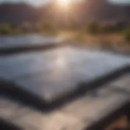 Solar panels harnessing sunlight.