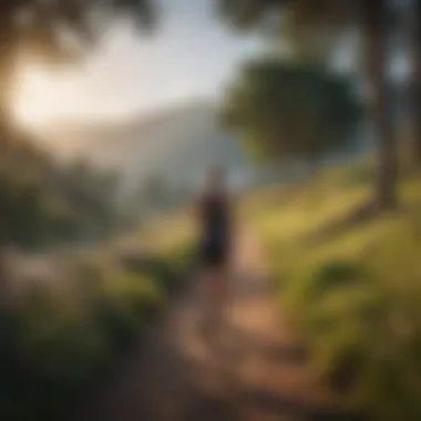 Connection Between Nature and Brain Health A serene landscape showcasing individuals engaging in outdoor exercise, symbolizing the connection between nature and cognitive enhancement.