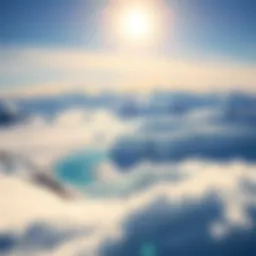 A breathtaking view of the Antarctic landscape under the summer sun