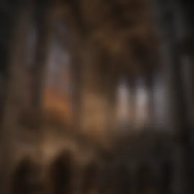 Intricacies of Gothic Cathedral Design Gothic cathedral with intricate designs and soaring spires