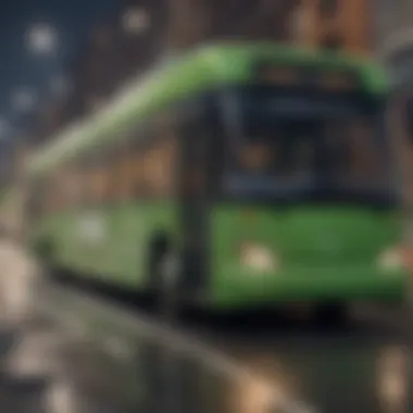Environmental Sustainability Through Electric Buses Visual representation of environmental sustainability impacts
