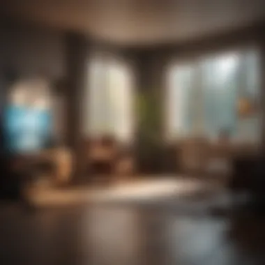 Creating a Relaxing Environment A cozy room showcasing a relaxing atmosphere.