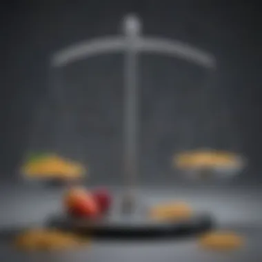 Ethics in Food DNA Testing A conceptual image depicting the balance of ethical considerations in food science, symbolized by scales weighing DNA and food safety.
