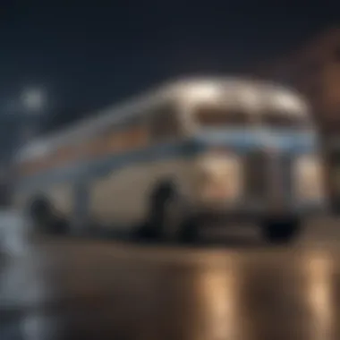 Historical Evolution of Greyhound Transport A vintage greyhound bus showcasing its historical evolution