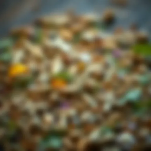 An assortment of dried herbal leaves and flowers known for their calming properties