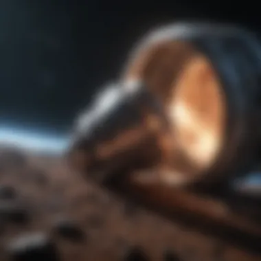 Innovations in Space Exploration Advanced spacecraft exploring the cosmos with futuristic technology.