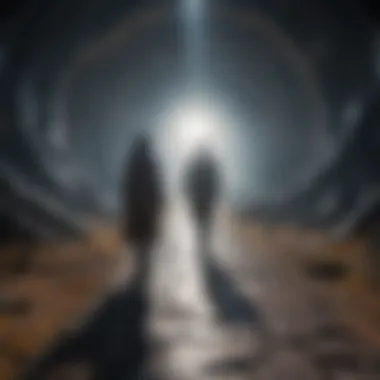 A Symbolic Journey Beyond Life Symbolic illustration of spiritual journey