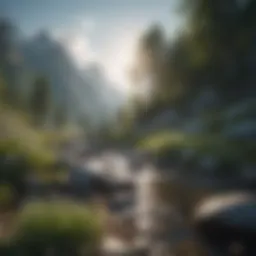 A serene landscape promoting relaxation