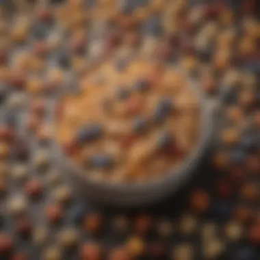 Fortified Foods for Iodine Intake A colorful assortment of fortified food products, such as cereals and snacks, highlighting their iodine enrichment.