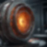 Illustration of the nuclear fusion process at atomic levels