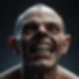 A conceptual representation of pure evilness in a dark, abstract form