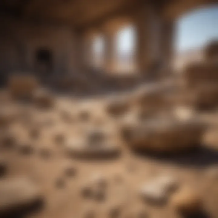 Artifacts uncovered during excavation