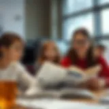 Students engaging with scientific news articles