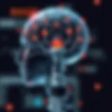 Conceptual representation of spinal cord implants in the brain