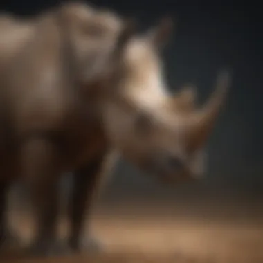 The Iconic African Rhinoceros A majestic African rhinoceros in its natural habitat showcasing its unique features.