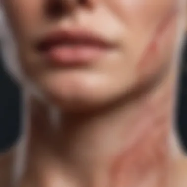 Dermatological Conditions Contributing to Pruritus A detailed illustration of skin layers showing various dermatological conditions causing pruritus.