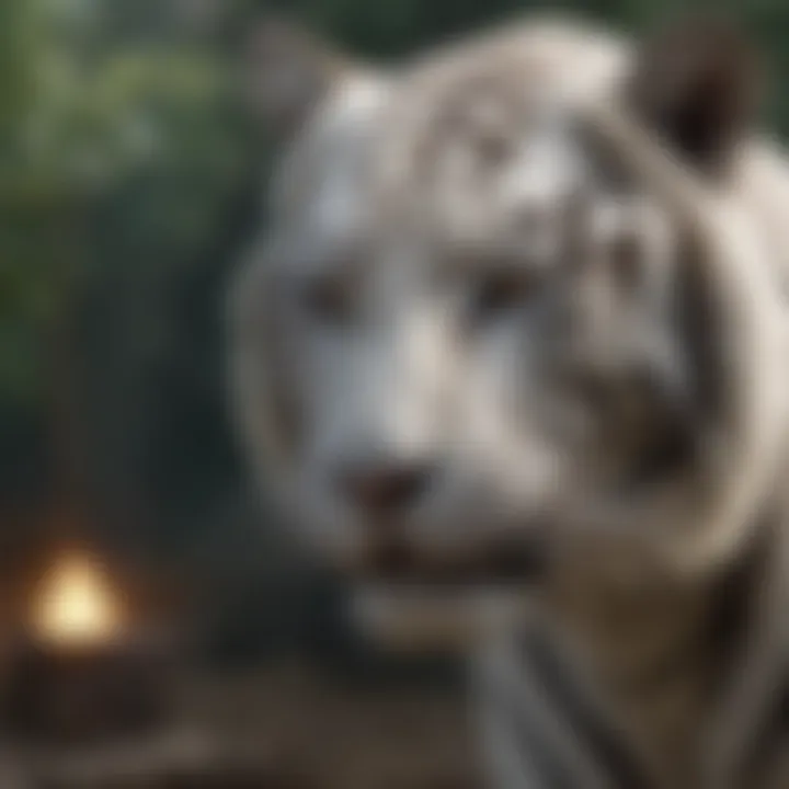 An infographic illustrating the conservation challenges faced by white tigers