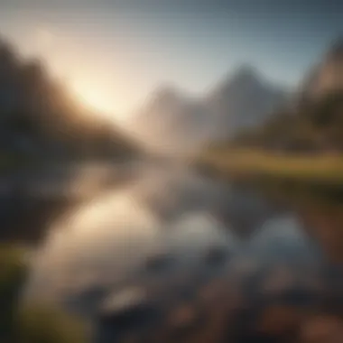 Journey to Inner Peace A serene landscape symbolizing inner peace and spirituality