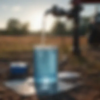 Assessing Water Quality Near Fracking Areas Close-up of a water testing kit for analyzing contamination