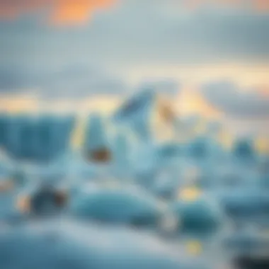 Melting Polar Ice Caps Illustration of melting polar ice caps and rising sea levels