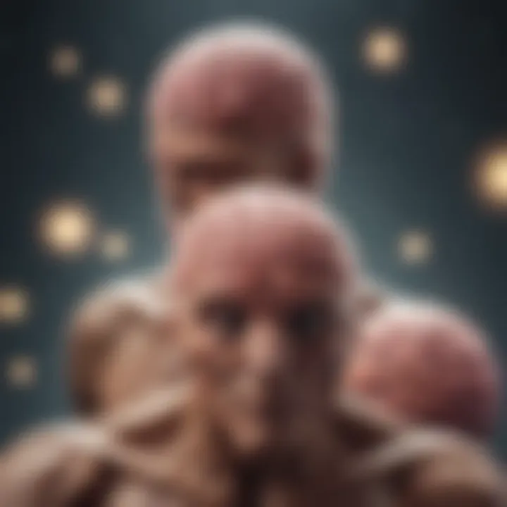 Illustration depicting genetic mutations associated with glioblastoma
