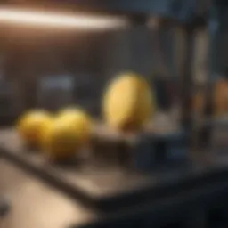 Illustration of a lemon battery setup