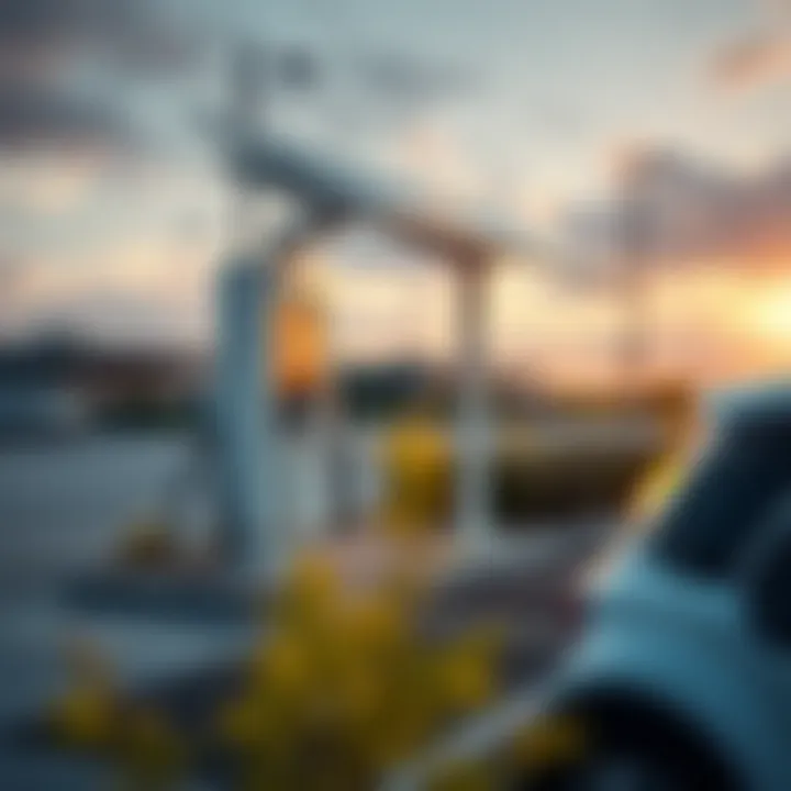 Empowering Transportation: Solar-Powered EV Charging Electric vehicle charging station powered by solar energy