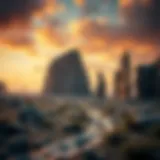 A surreal landscape evoking familiarity