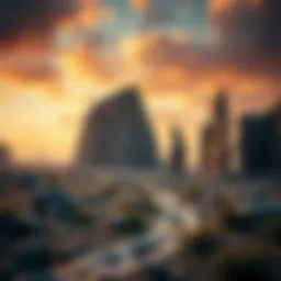 A surreal landscape evoking familiarity