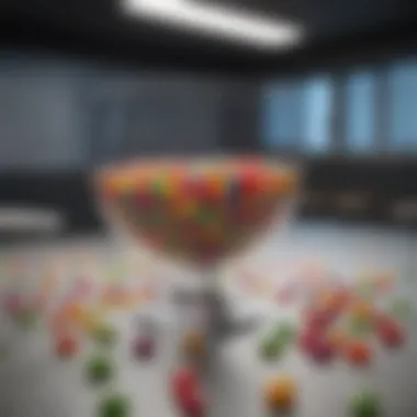 Classroom Experimentation with Jelly Beans An educational setup demonstrating jelly bean experiments in a classroom environment