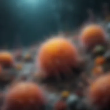 Big Microbes in a Marine Environment Visual representation of big microbes in a marine environment